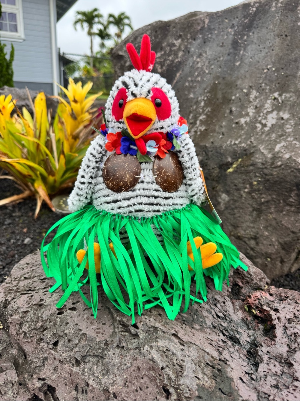 Hawaiian Stuff Hau‘oli Hula Hula Chicken Plush Doll Hawaii Collectible - Picture 1 of 9